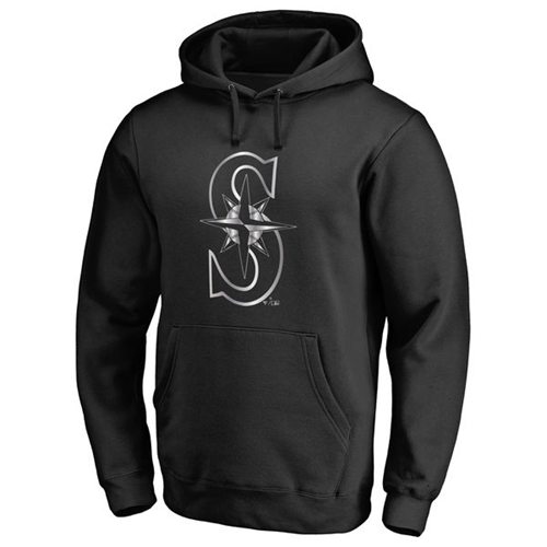 Seattle Mariners Platinum Collection Pullover Hoodie Black - Click Image to Close